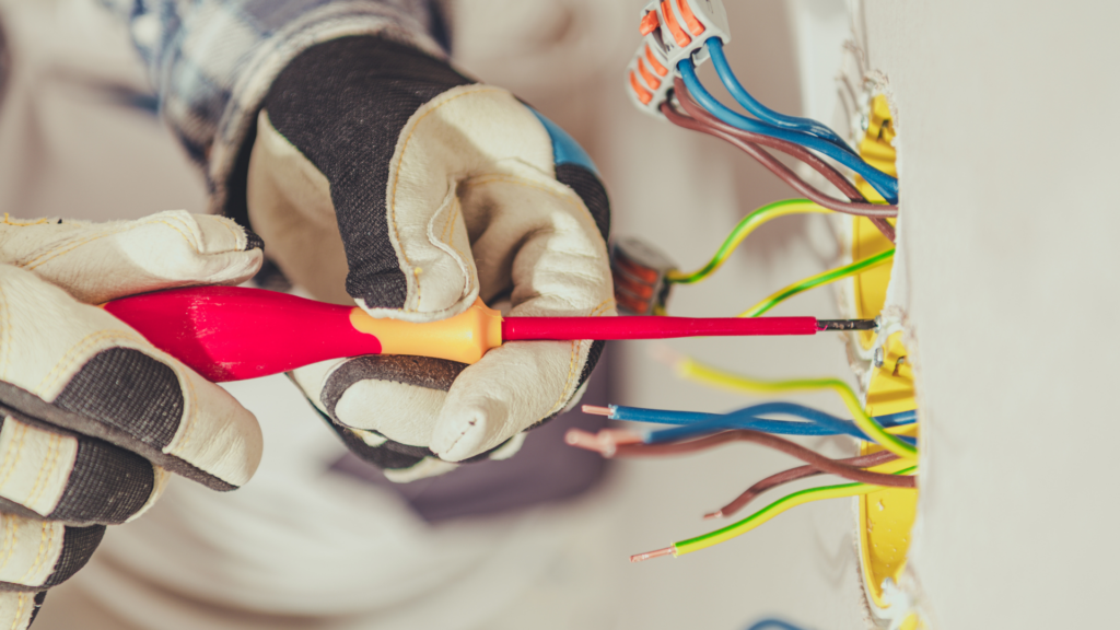 Electrical being installed in Belding, MI